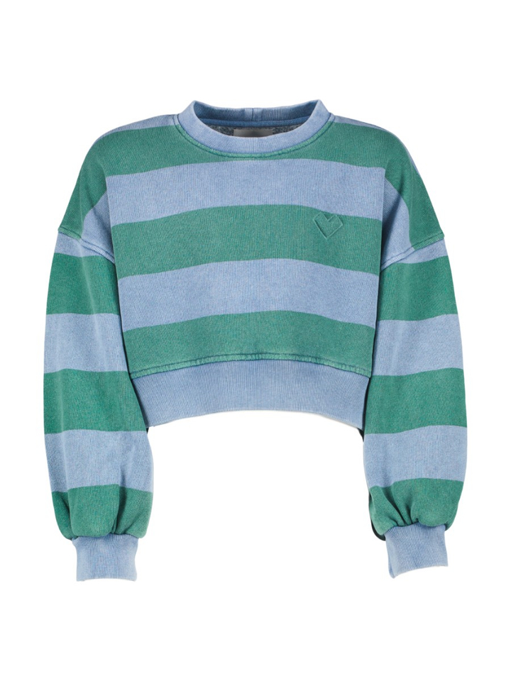 Groen/blauw gestreepter sweater Fenya Bellerose