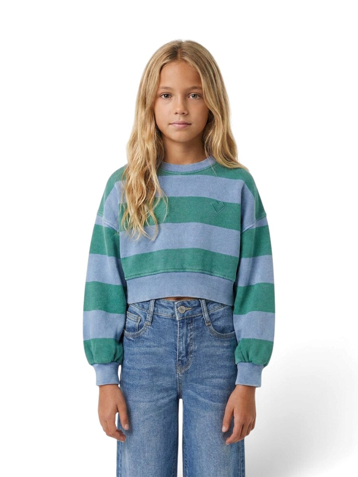 Groen/blauw gestreepter sweater Fenya Bellerose