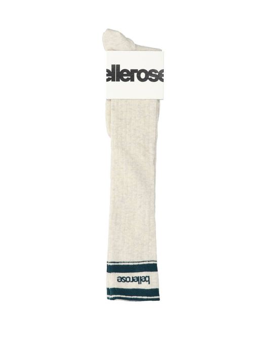 Oyster kousen met groene details Bost Bellerose
