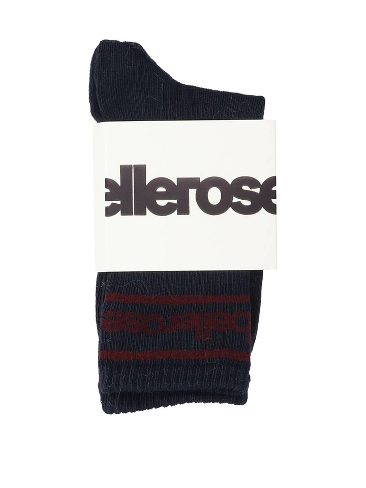 Navy kousen met bordeaux details Vigil Bellerose