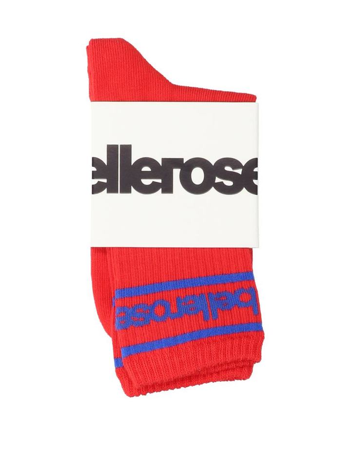 Rode kousen met blauwe details Vigil Bellerose 