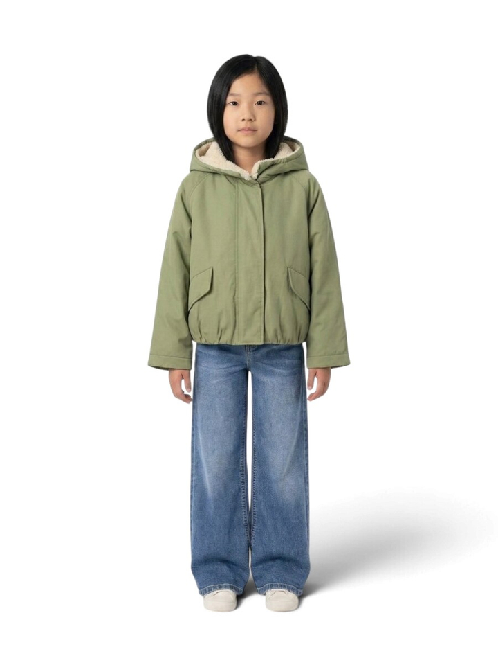 Kaki groene bomber met capuchon Hermine Bellerose