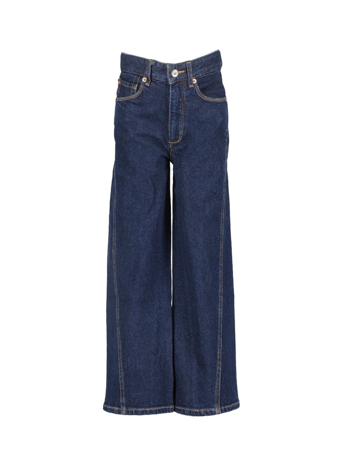 Donkerblauwe wide leg jeans Wanda Bellerose 
