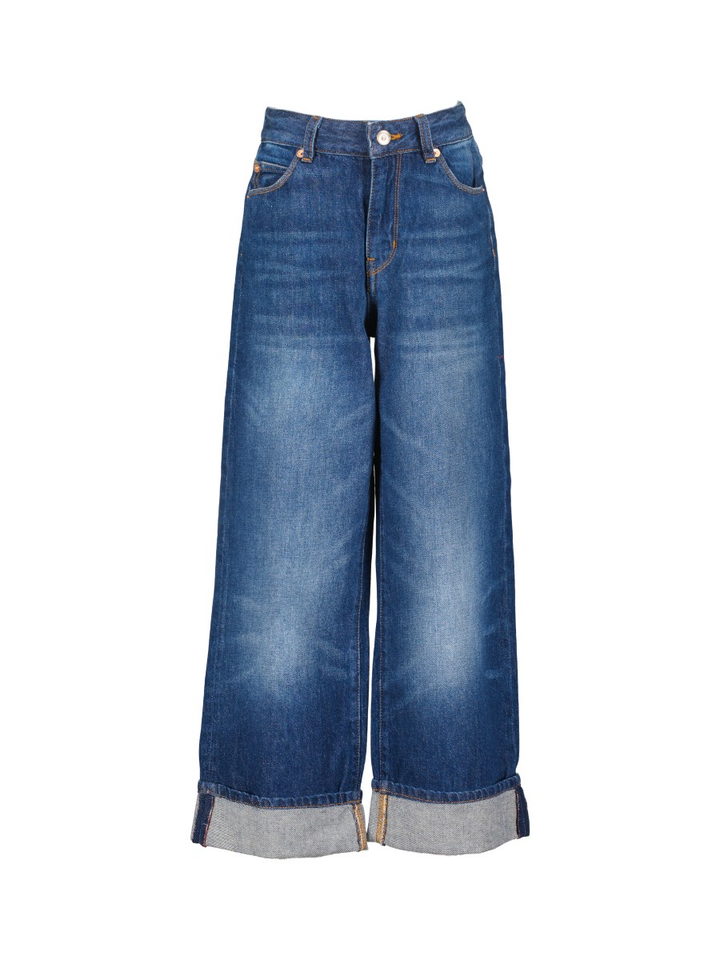 Blauwe jeans loose fit met omslag Patxi Bellerose Girls