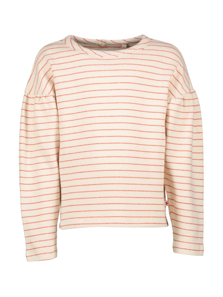 Beige turi met rode strepen Marie Bellerose