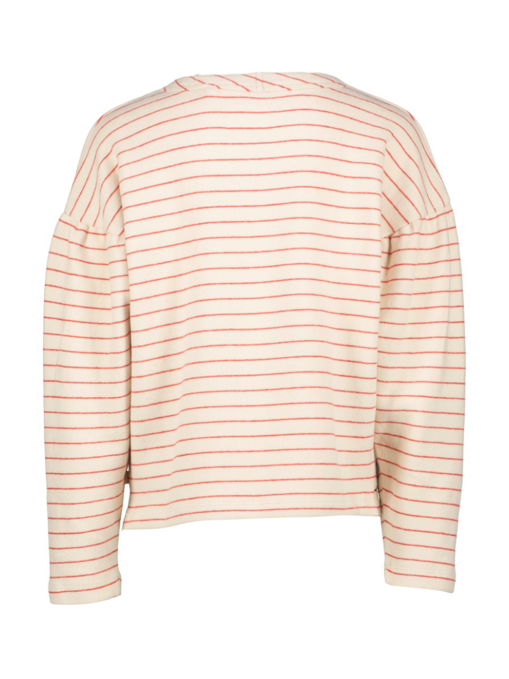 Beige turi met rode strepen Marie Bellerose