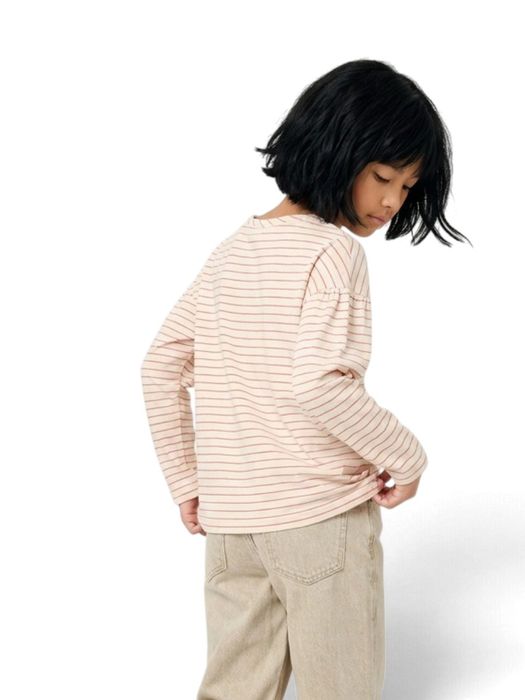 Beige turi met rode strepen Marie Bellerose
