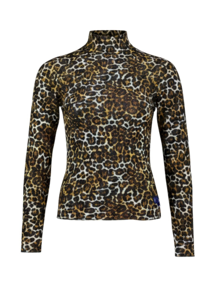 T-shirt in dierenprint met opstaande kraag Velfo Bellerose 