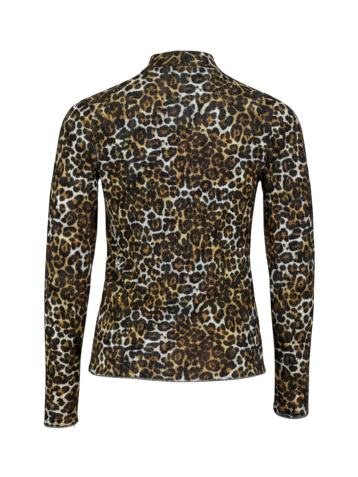 T-shirt in dierenprint met opstaande kraag Velfo Bellerose 
