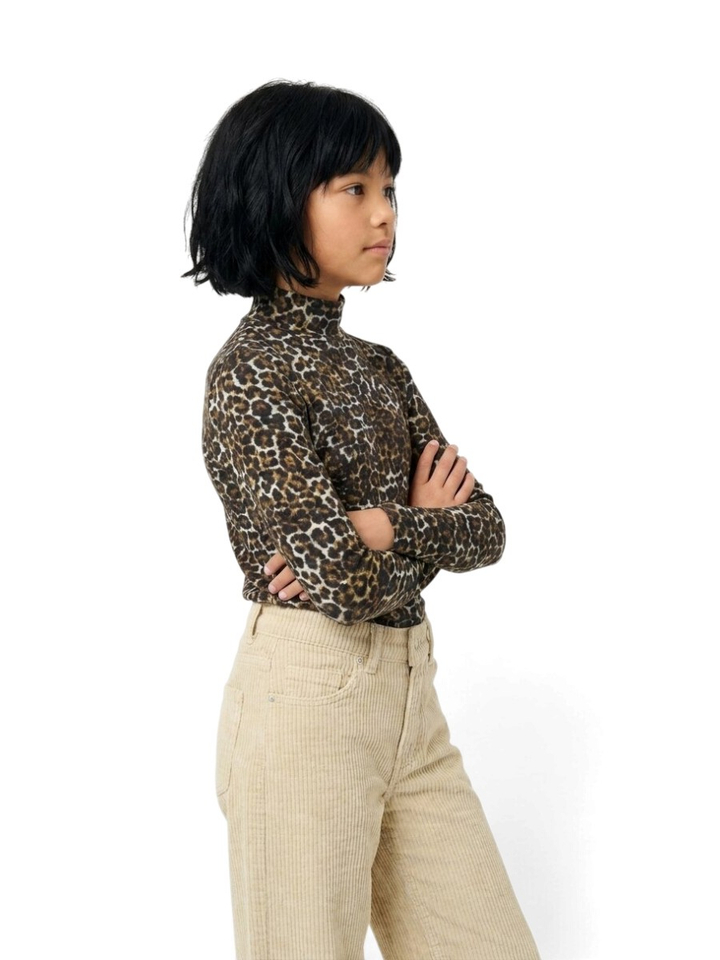 T-shirt in dierenprint met opstaande kraag Velfo Bellerose