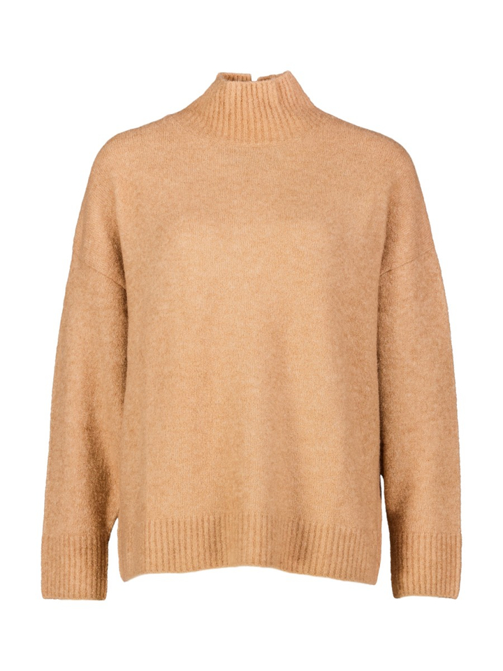 Beige gebreide trui in merino wol Zeta Colorush