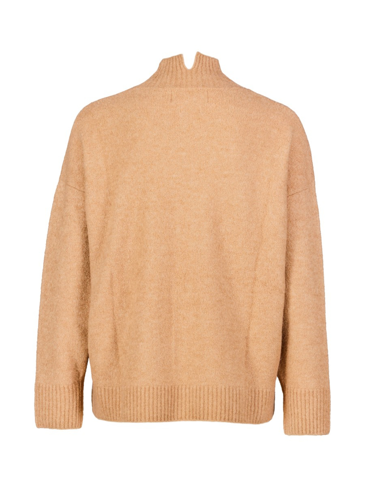 Beige gebreide trui in merino wol Zeta Colorush