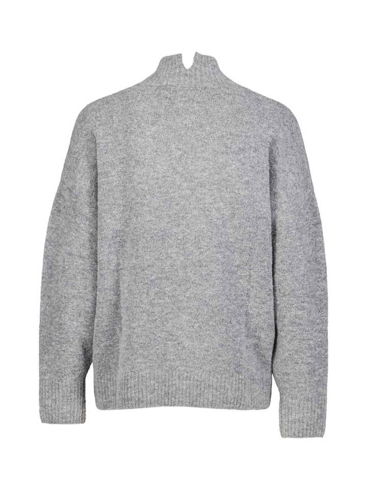 Grijz egebreide trui in merino wol Zeta Colorush 