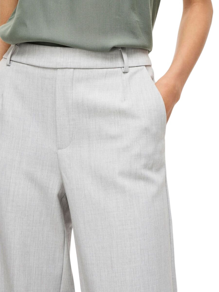 Grijze broek met hoge taille Vivarone Vila