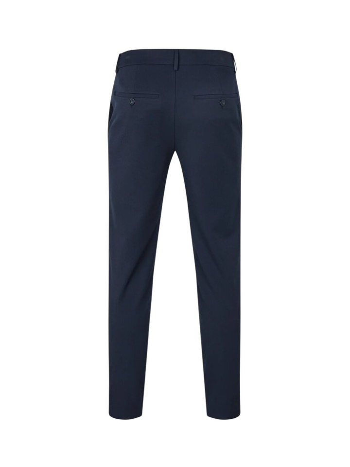Donkerblauwe geklede broek Josh Plain 