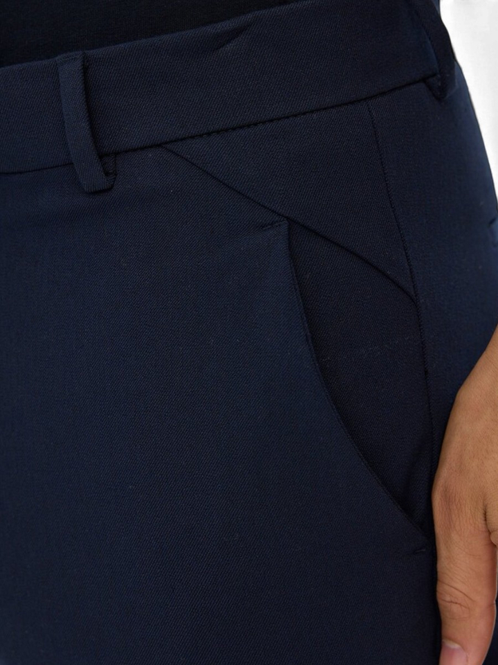 Donkerblauwe geklede broek Josh Plain 