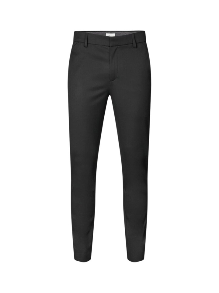 Donkerblauwe geklede broek Josh Plain 
