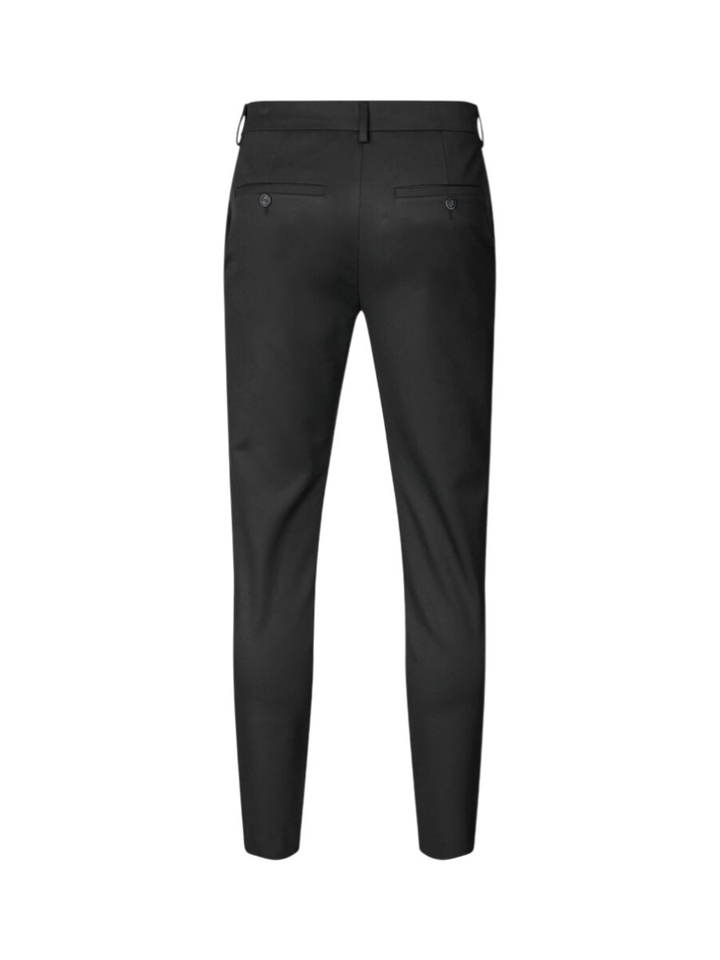Donkerblauwe geklede broek Josh Plain 