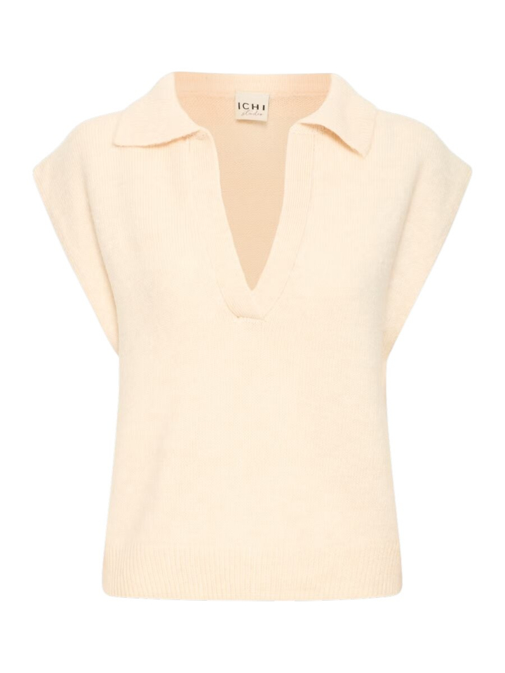 Beige debardeur met kraag Povoke Ichi