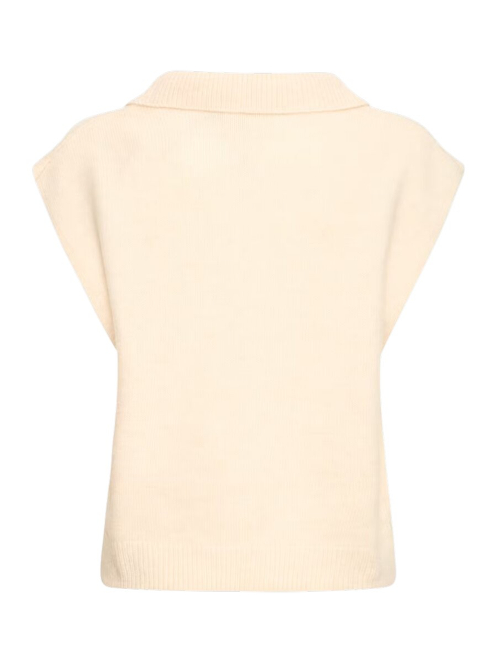 Beige debardeur met kraag Povoke Ichi