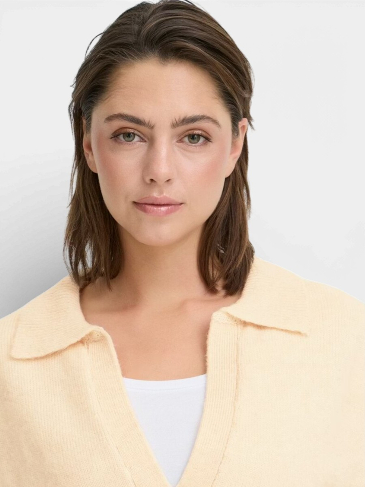 Beige debardeur met kraag Povoke Ichi