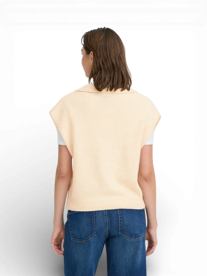 Beige debardeur met kraag Povoke Ichi