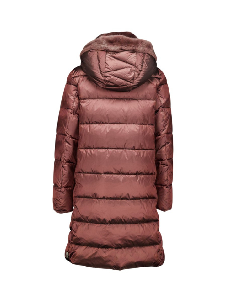 Bordeaux jas met bontkap Louise Milestone