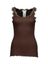 Bruine top met kant Rosemunde 