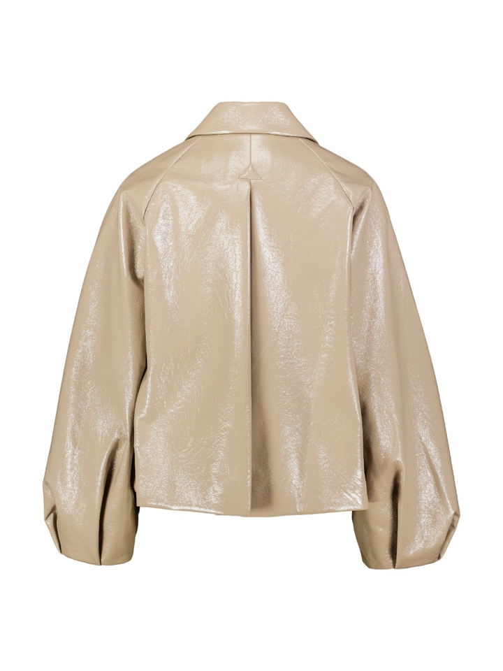 Beige jas in lederlook Ciel Mon Frax