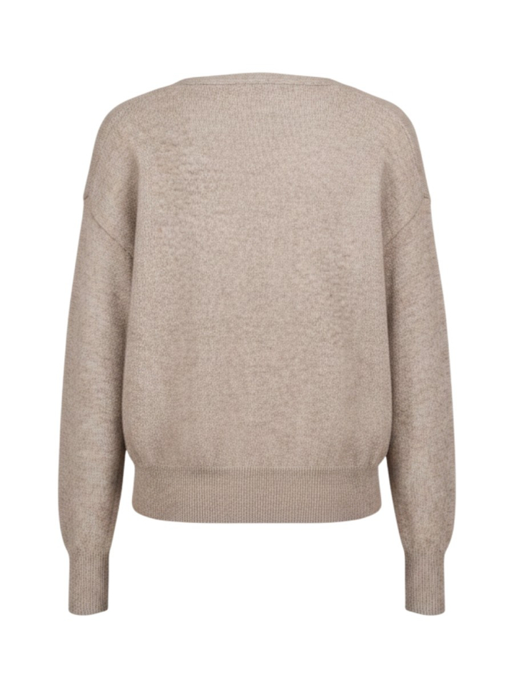 Greige cardigan met knopen Aspen Twns