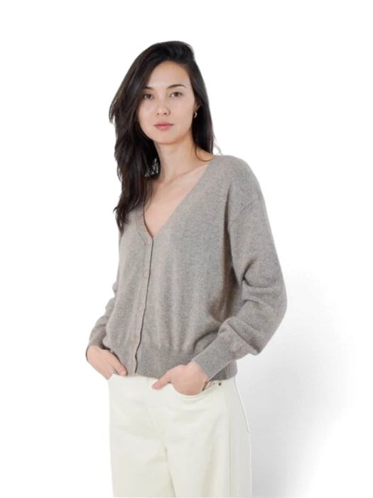 Greige cardigan met knopen Aspen Twns
