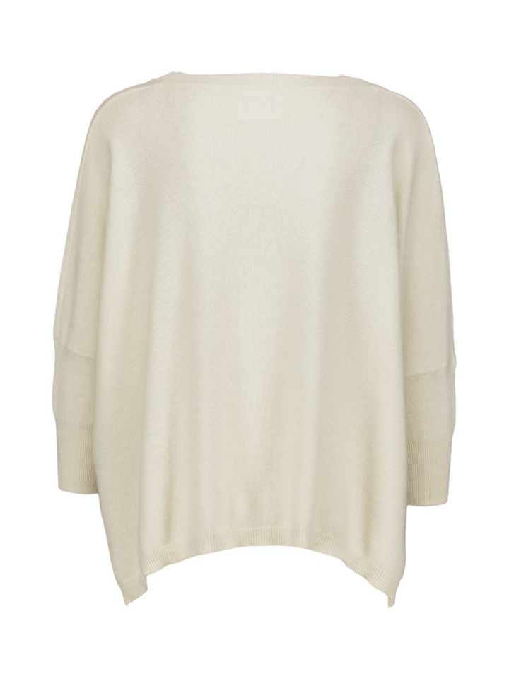 Ecru fijne pull met V-hals Jefferson Twns