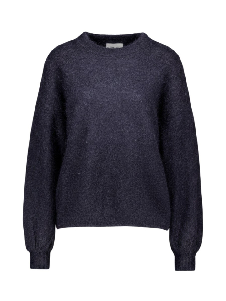 Donkerblauwe trui met ronde hals Thornton TWNS