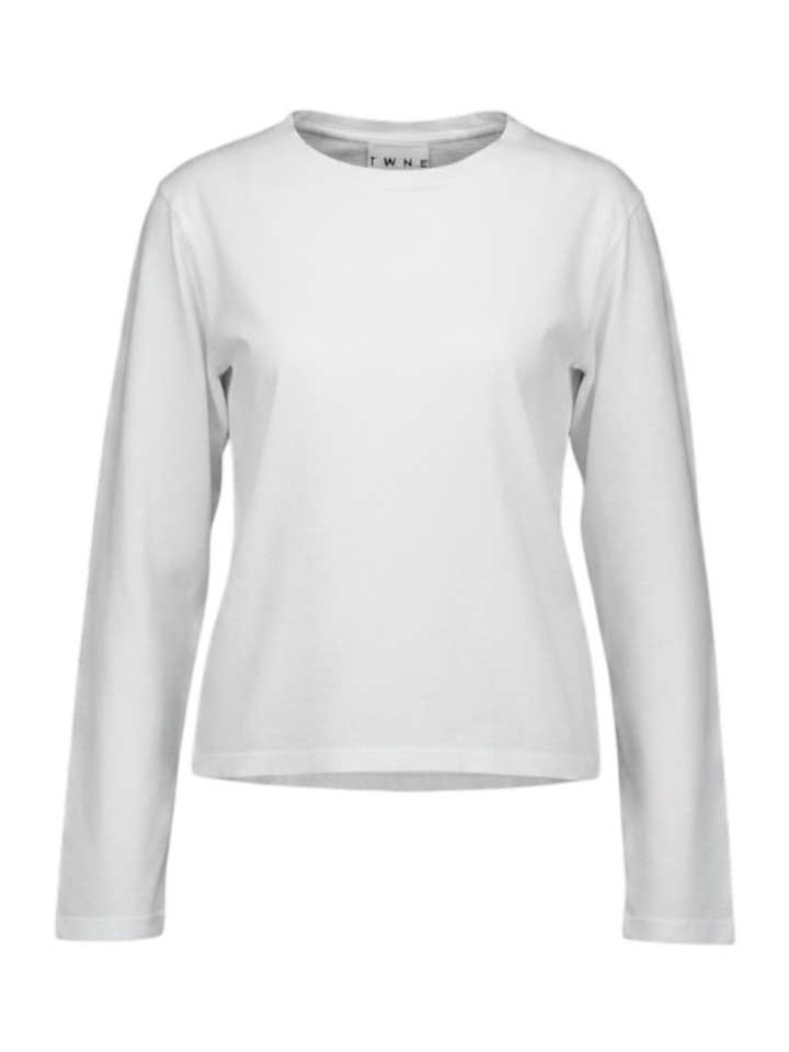 Witte t-shirt met lange mouwen Queens Twns 