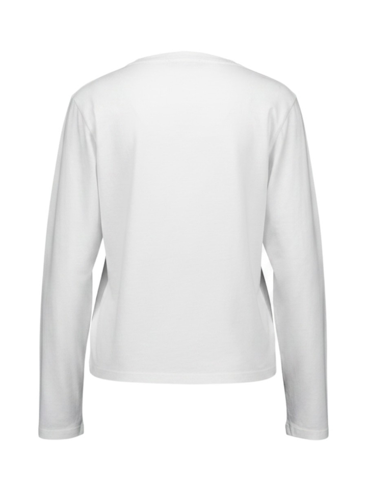 Witte t-shirt met lange mouwen Queens Twns 