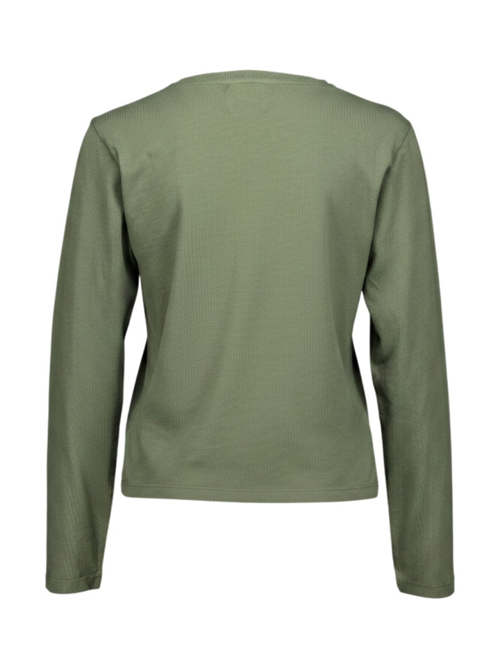 Kakigroene t-shirt met lange mouwen Queens Twns