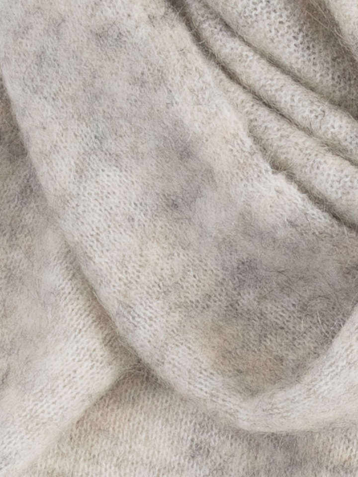 Mottled beige wollen sjaal Ovray TWNS