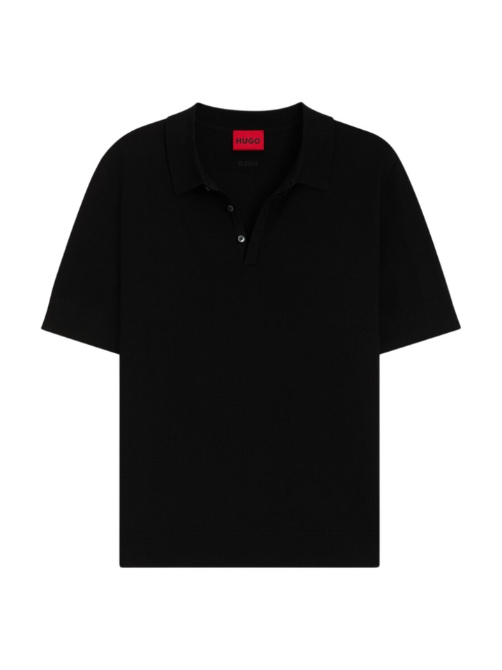 Zwarte polo met korte mouwen Hugo Boss