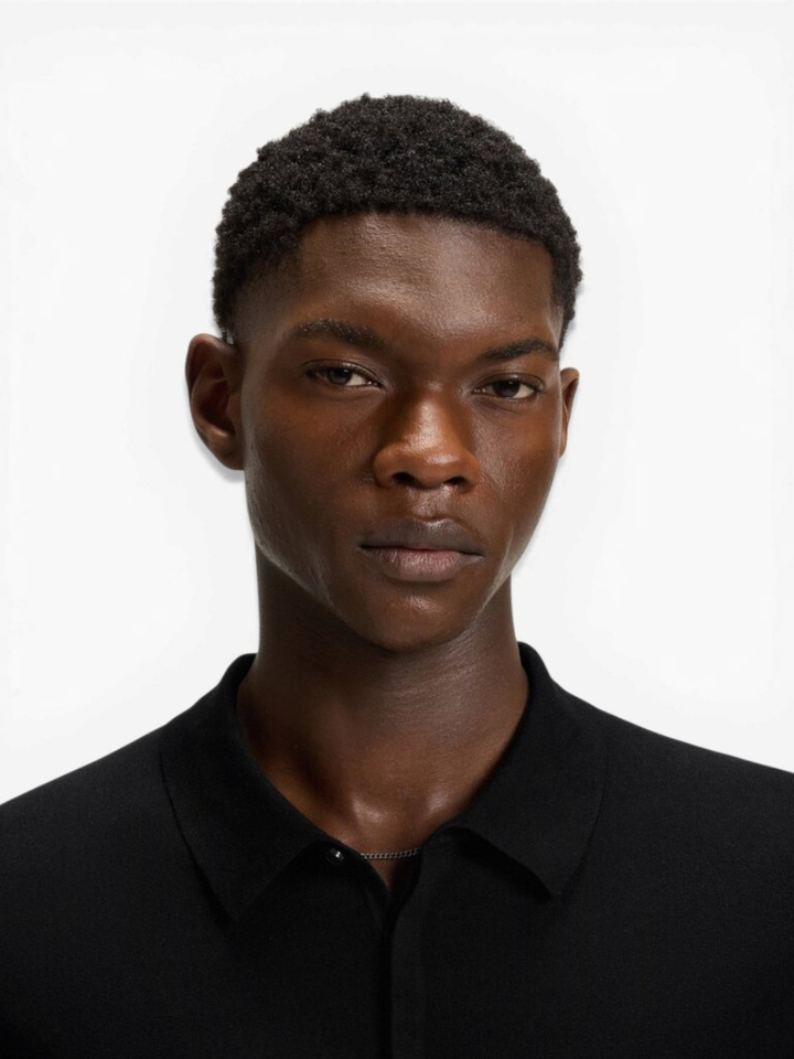 Zwarte polo met korte mouwen Hugo Boss