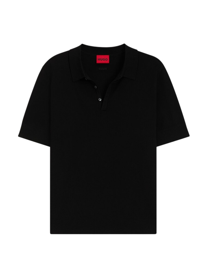 Zwarte polo met korte mouwen Hugo Boss