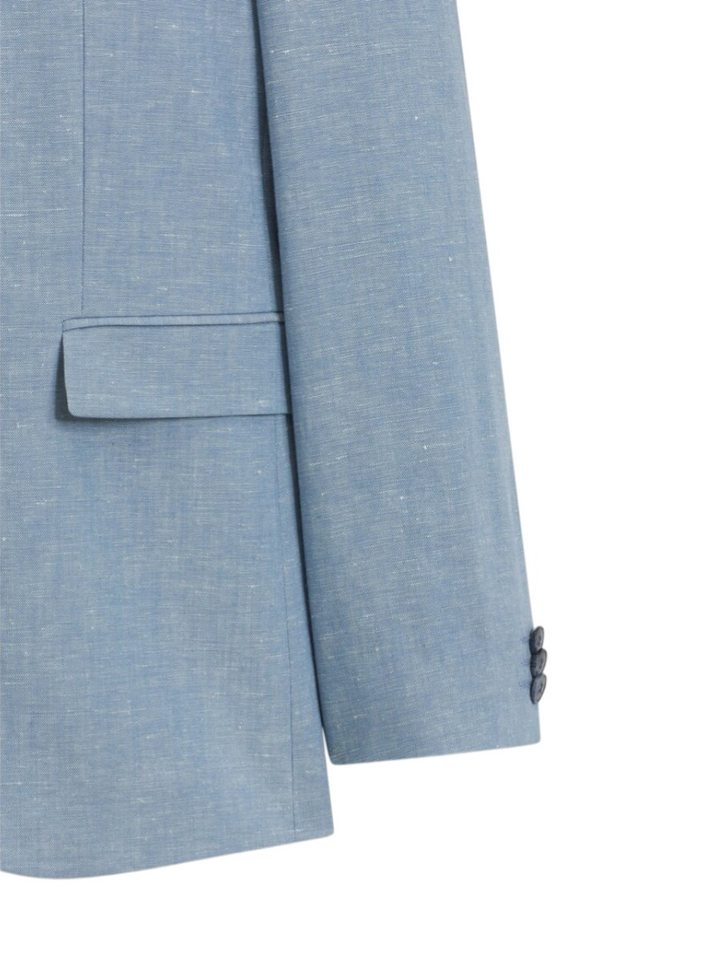 Blauw 3-delig kostuum van linnen en katoen Hugo Boss 