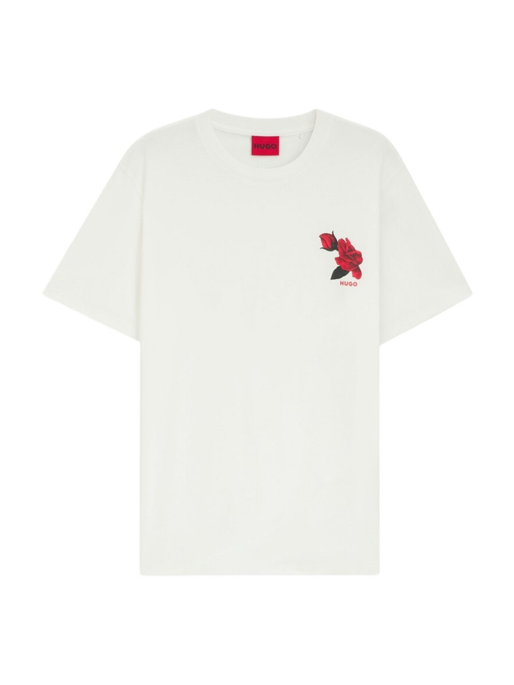 Witte T-shirt met opdruk Dikerd Hugo