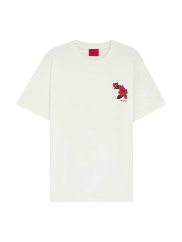 Witte T-shirt met opdruk Dikerd Hugo