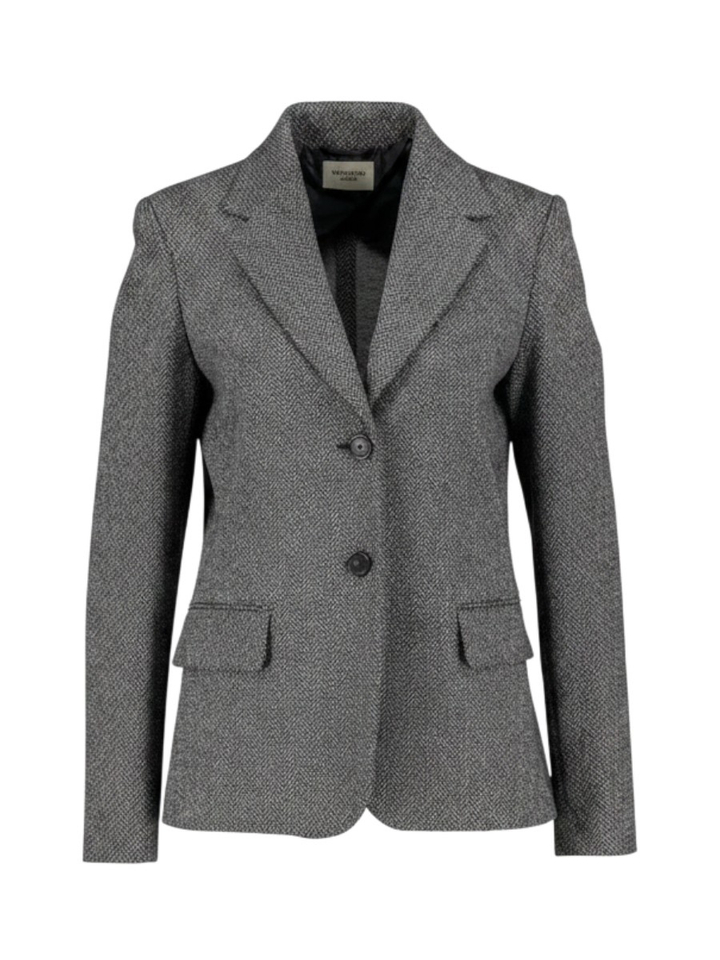 Donkergrijze geklede blazer Feroce Max Mara Weekend