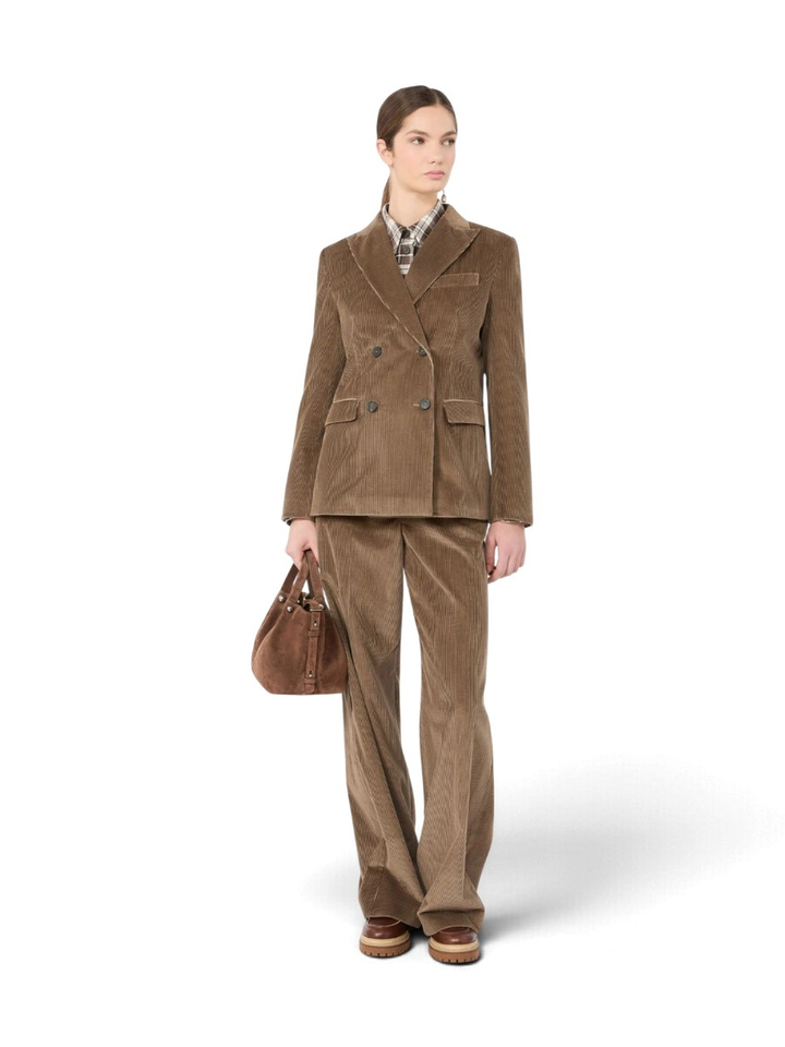 Beige broek in velours Tania Max Mara Weekend
