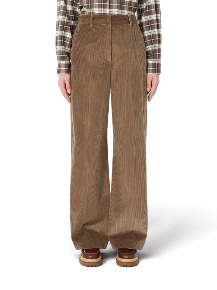 Beige broek in velours Tania Max Mara Weekend