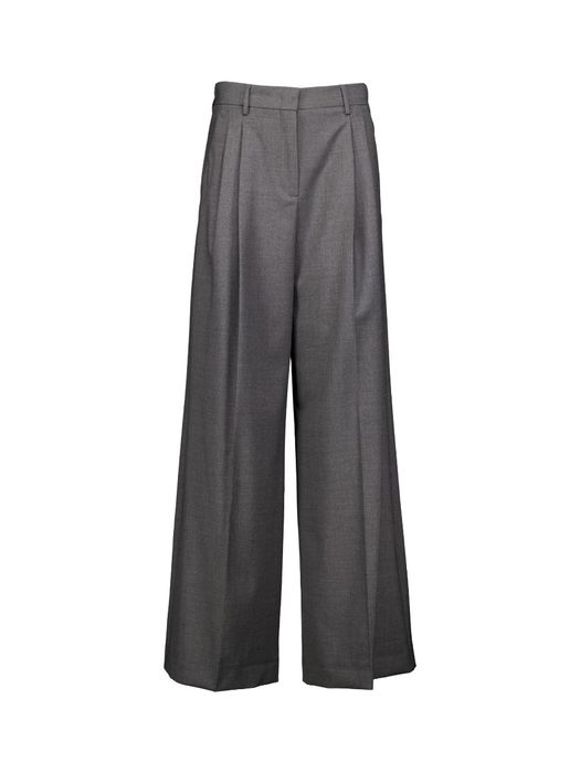 Grijze wijde broek met bandplooi Adelfi Max Mara