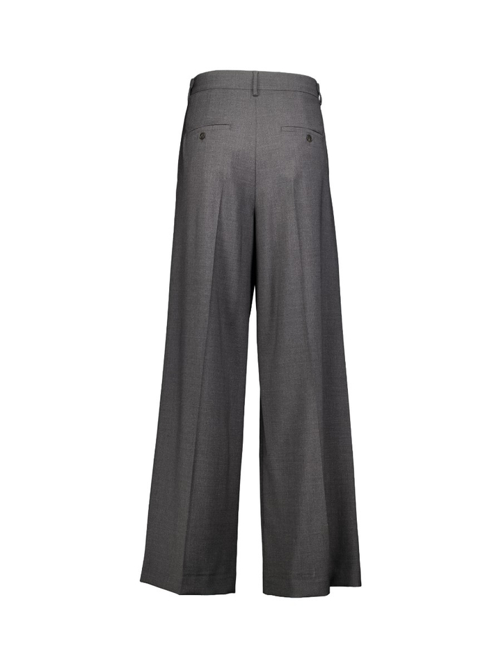 Grijze wijde broek met bandplooi Adelfi Max Mara 