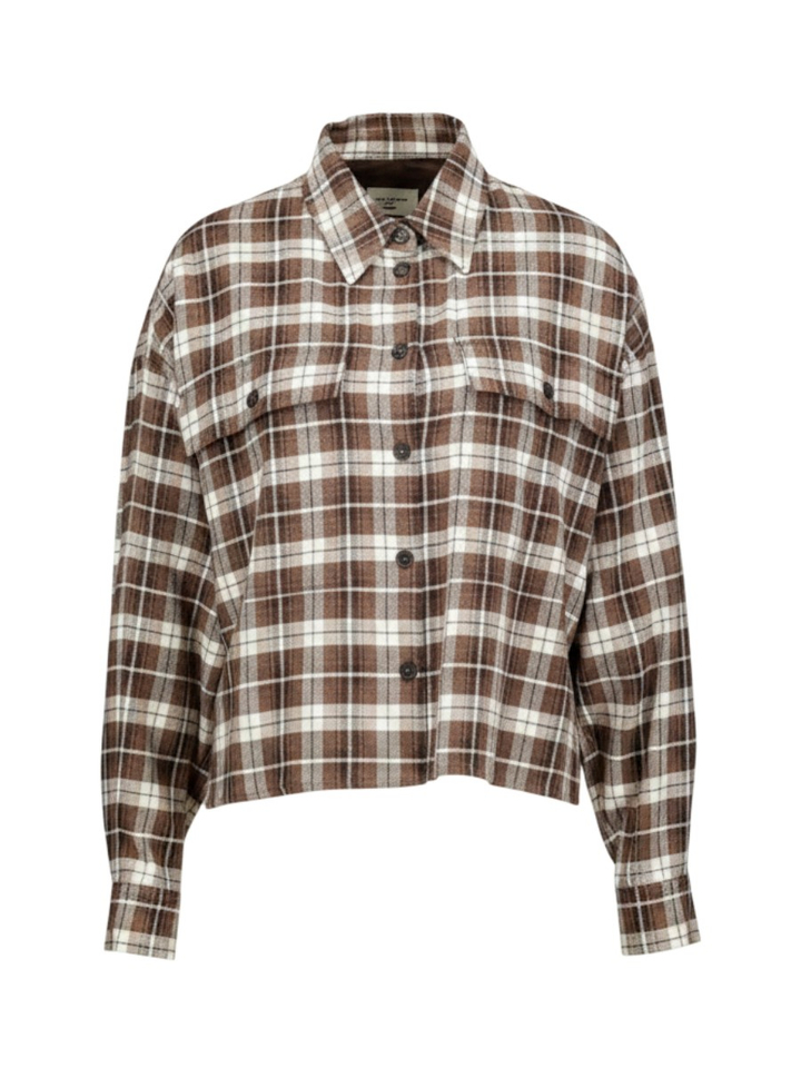 Bruine geruiten blouse Berlina Max Mara Weekend