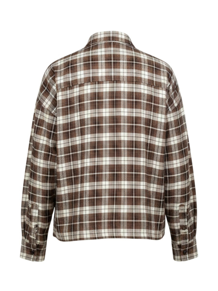Bruine geruiten blouse Berlina Max Mara Weekend